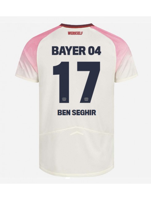 Bayer Leverkusen Eliesse Ben Seghir #17 Gostujuci Dres 2025-26 Kratak Rukavima Bayer Leverkusen Eliesse Ben Seghir #17 Gostujuci Dres 2025-26 Kratak Rukavima